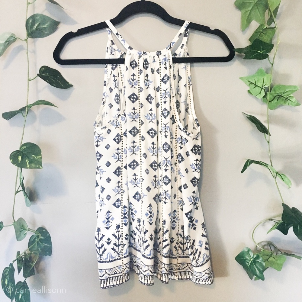 ✨Joie | Eniko Tribal Print Silk Tassel Tank - Picture 5 of 8